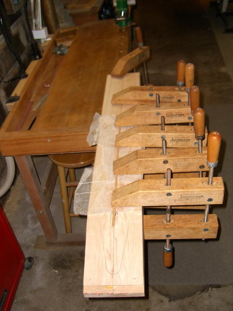 Truss rod installed with clamps
